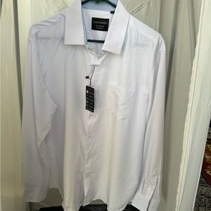 Alex Vando Men's Casual Shirt - White - Size L